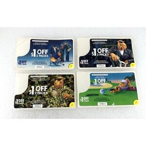 Joe Camel‎ Vintage $1 Off Cigarette Promo Stickers Lot of 4 Retro Advertising